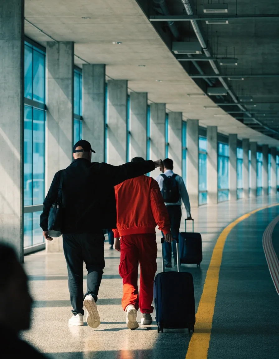 Empty Melbourne Airport car park deck showing floor bands