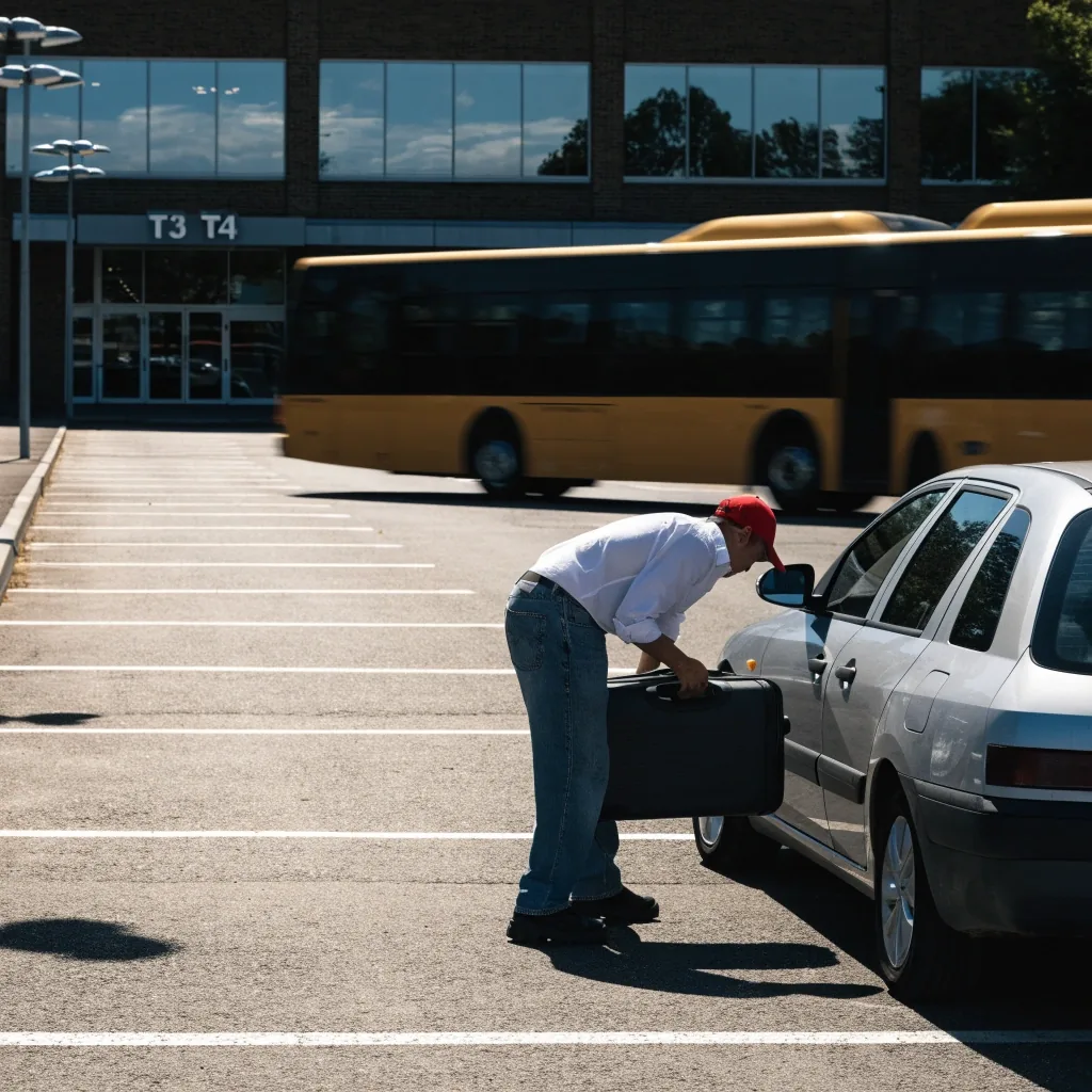 Open-air Value car park rows at Melbourne Airport